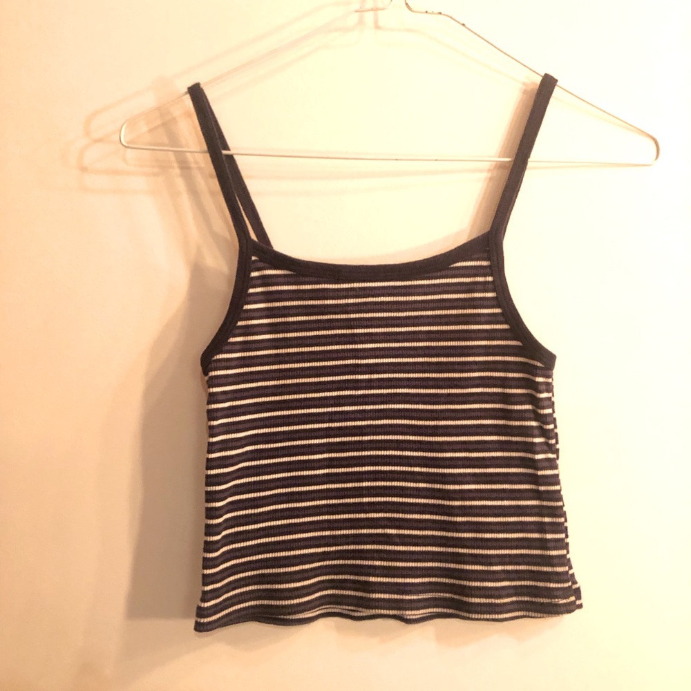 Brandy melville blue and grey spaghetti strap tank top small Y2K